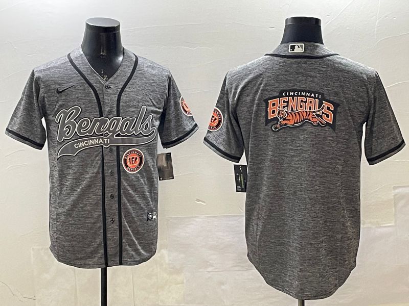 Men Cincinnati Bengals Blank Grey Joint Name 2025 Nike Limited NFL Jersey style 6->cincinnati bengals->NFL Jersey